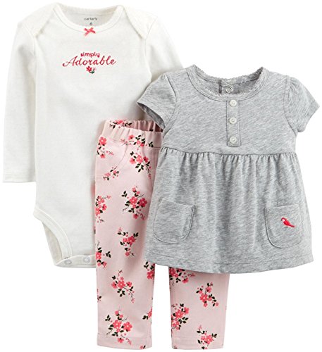 Carter's 3 Piece Layette Set (Baby) - Heather-18 Months