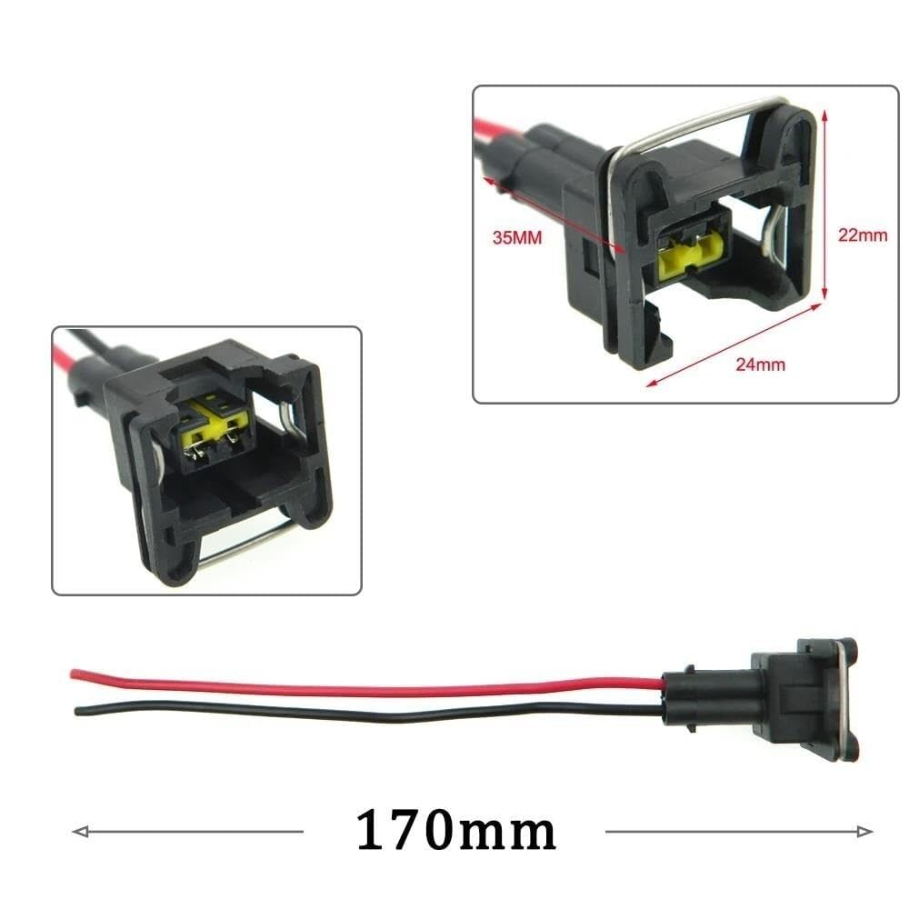 Inyector Diésel Conector para Inyectores de Gasolina Compatible con Citroen Para Berlingo C2 Para C3 Saxo Para XSARA 1.4i, 4 Piezas, OE 1984E0 01F002A 0280156357