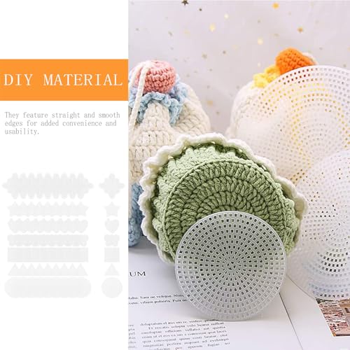 Malla plástica para bordar punto de cruz material de formas mixtas para manualidades rígidas DIY 4