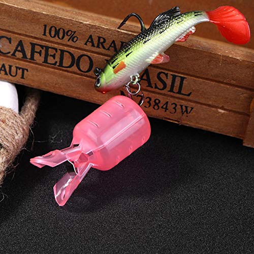 Ganchos de peixe limpos de madeira para camarão, gabarito de lula, chapéu, guarda-chuva, gancho prot