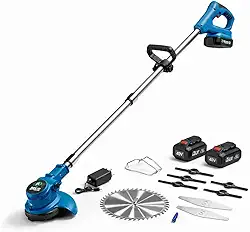 Roçadeira Aparador Grama A Bateria Recarregável 21v 750w 110v/220v Profissional Com Acessórios