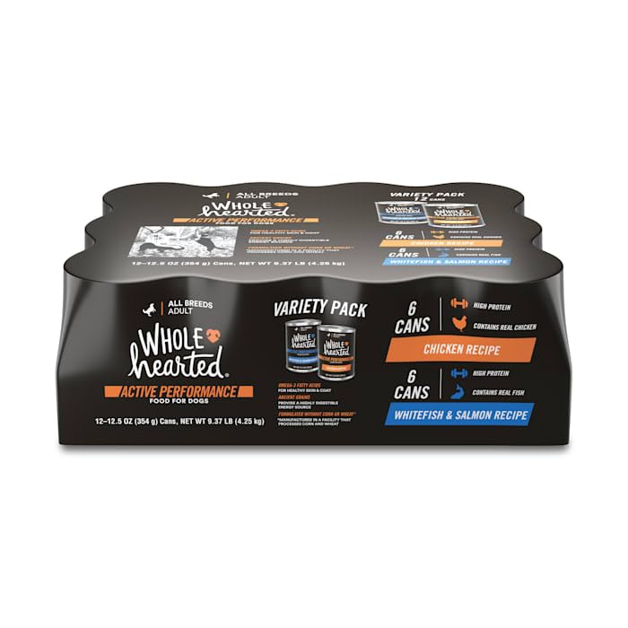 WholeHearted Active Performance Variety Pack Wet Dog Food 12.5 oz. Count of 12