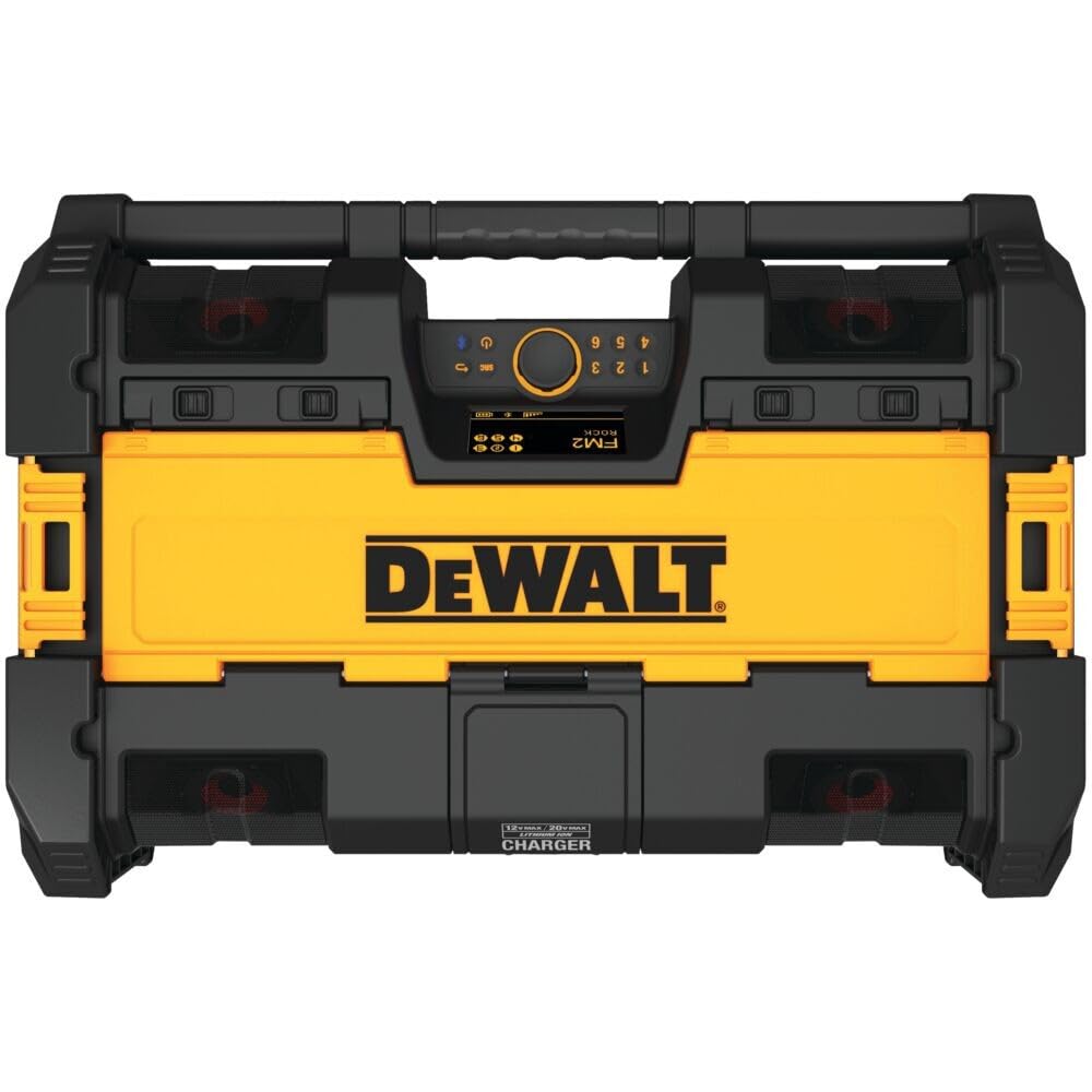 DeWalt Tough System Radio Ds280 Unità Radio Caricabatteria Xr, Am/Fm/Dab, Ip54, Carica Usb