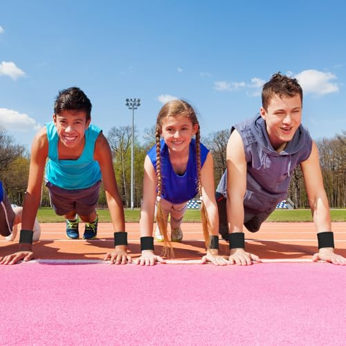 Image of Bememo 12 Pack Wristbands Sweatband for Women Men, Neon Colored Sport Wrist Bands, Tennis Football Basketball Sweatbands, Moisture Wicking Arm Bands for Working Out