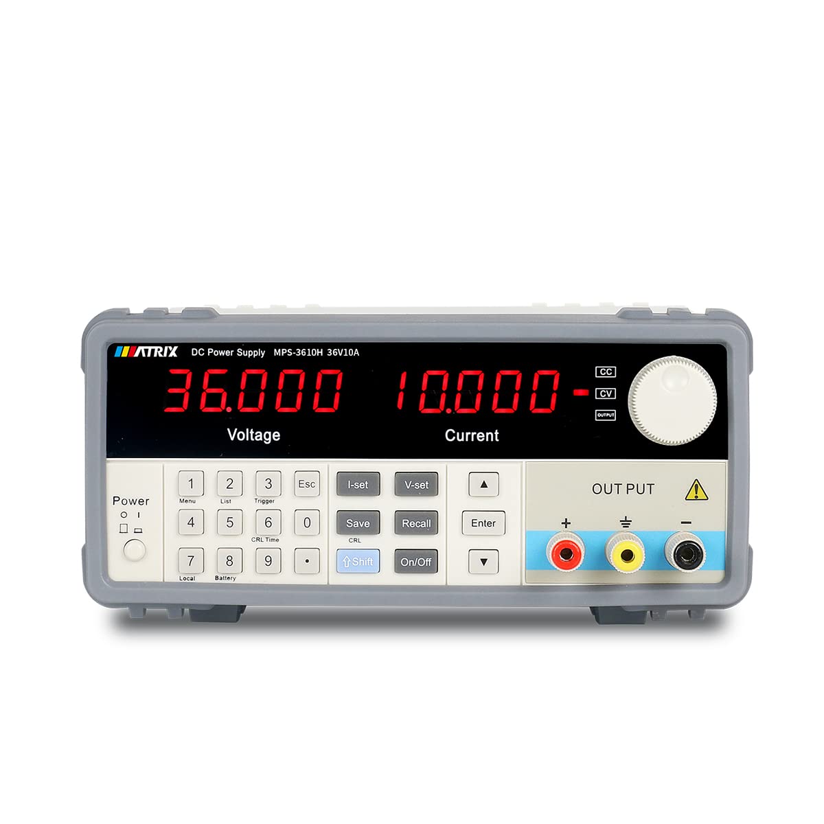 MATRIX MPS-3610H Programmable DC Power Supply, 36V 10A Variable Adjustable Lab Power Supply High Precision Voltage 1mV Current 0.1mA Resolution, Input Voltage 110V/220V Switching