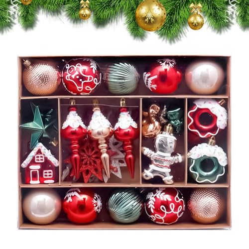 Boules de Noël pour sapin et vitrine pour décorer facilement extérieur et intérieur - 2