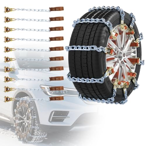 Cadenas Coche Nieve Acero al Manganeso 10Piezas