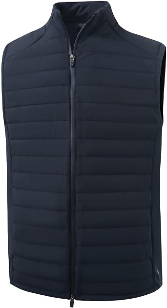 M MAELREG Mens Lightweight Puffer Vest Water-Resistant Winter Outerwear Full Zip Sleeveless Jacket for Outdoor Golf