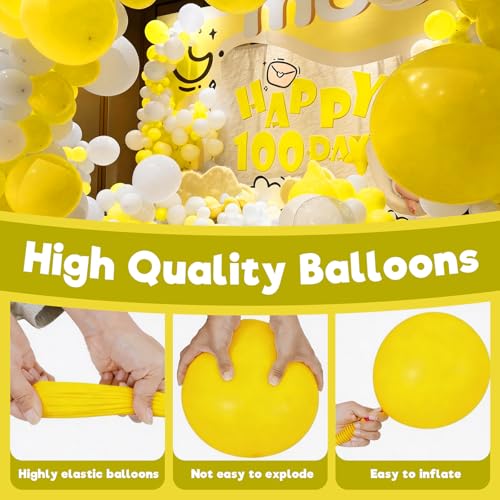 Image of Yellow Balloons Birthday Party Balloons - 100 Pack Balloon 12 inch for Sunflower Birthday Decorations