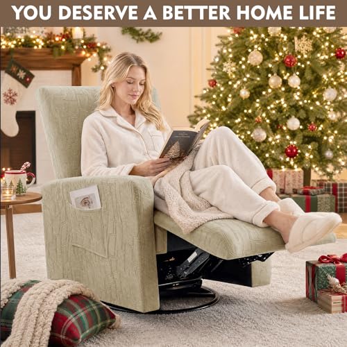 Image of ZNSAYOTX 100% Waterproof Recliner Chair Covers, 3-Piece Stretch Fit Recliner Slipcovers with Buckle & Elastic Band for Lazy Boy, Stay in Place, Soft Plaid Jacquard Protector (Small, Khaki)