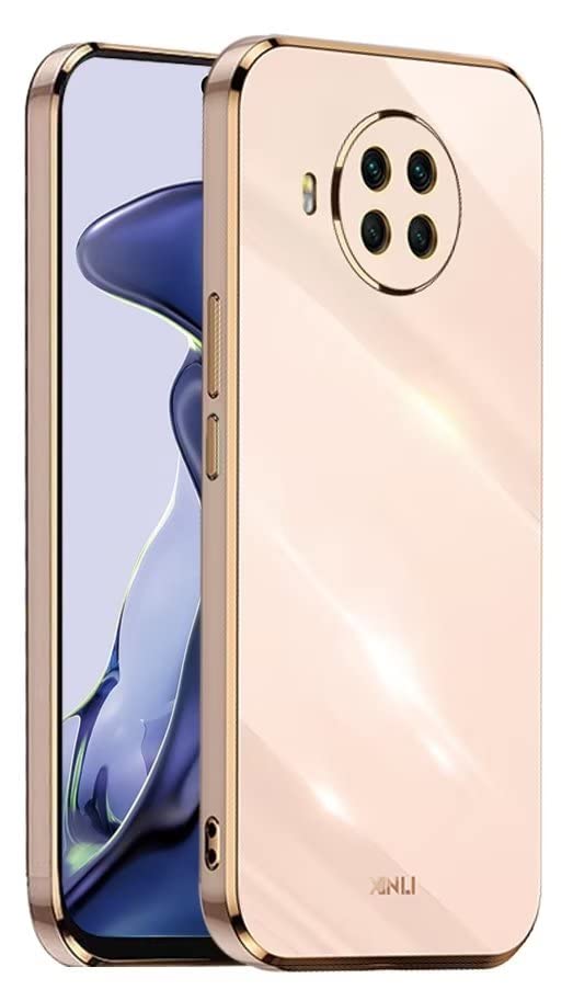 EASSGU Marco Electrochapado Funda para Xiaomi MI 10T Lite 5G (6.67' Inches) Carcasa Protectora de Color de Silicona TPU Suave - Rosado