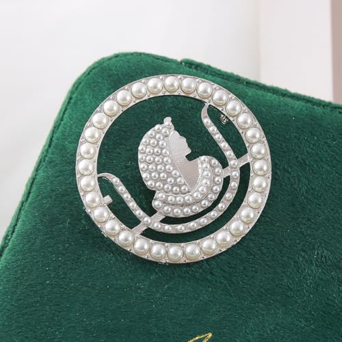 Image of Pearl Society Club Shrine Masonic Pin Daughter Mason Brooch Jewelry