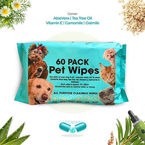 WINSOME Pet Wipes for Dogs Paw Cleaner and Cat Cleaning Wipes - Image 2