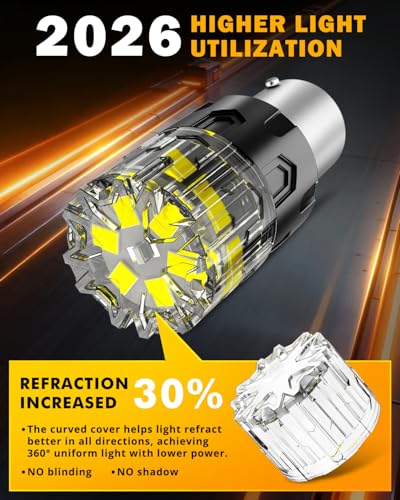 Image of Auxbeam 2026 B2 Series 1156 LED Bulbs White Backup Reverse Light