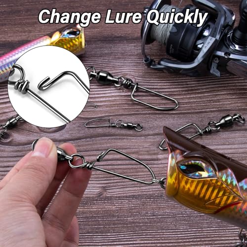 Roulements à billes de pêche 178lb anti-corrosion avec agrafe renforcée - 4