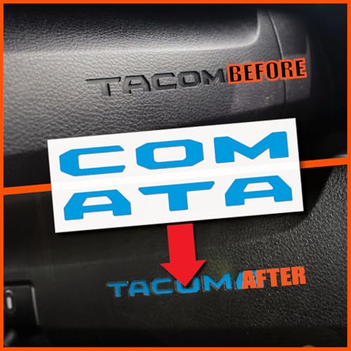 Image of (2 Sets) Prime Series UV Weatherproof Vinyl Decals for Glove Box Dashboard Letter Inserts Compatible fits Tacoma 2016-2023 (Gloss Blue)