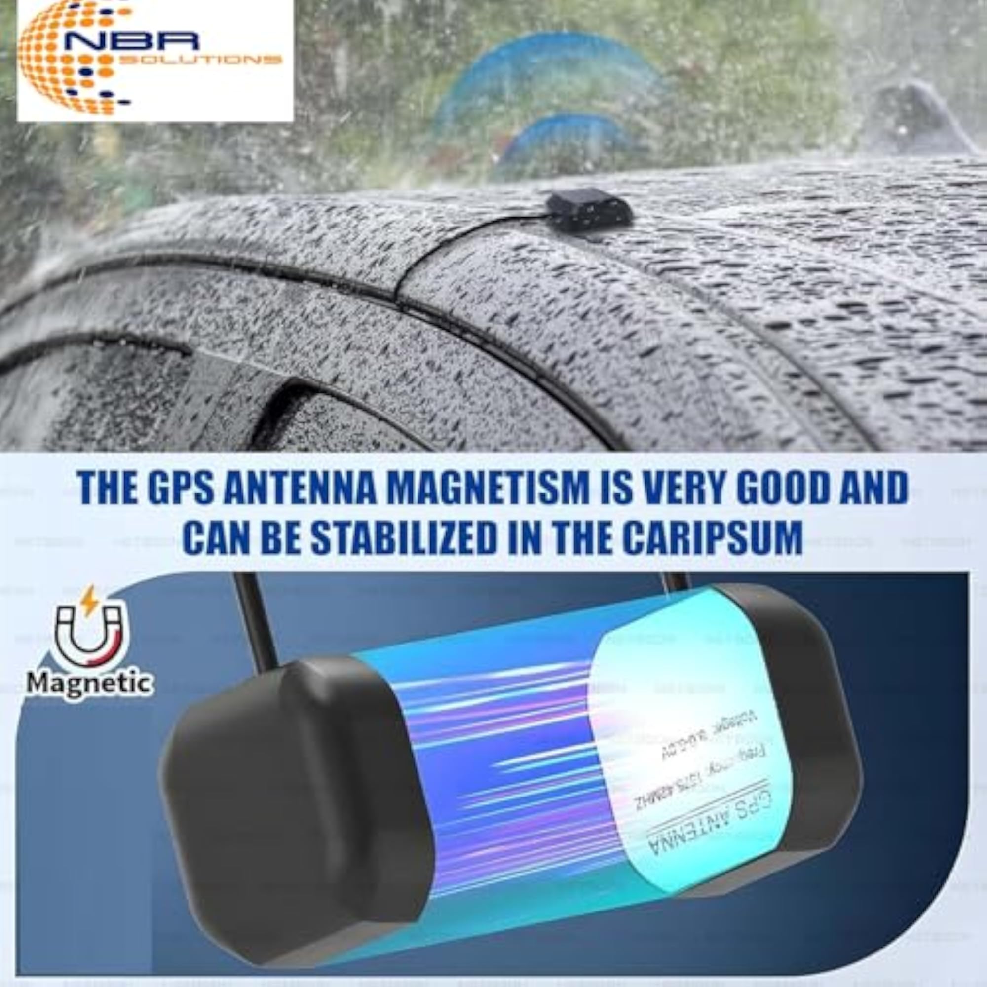 NBR GPS Antenna 28dBi with RG174 Fakra Connector