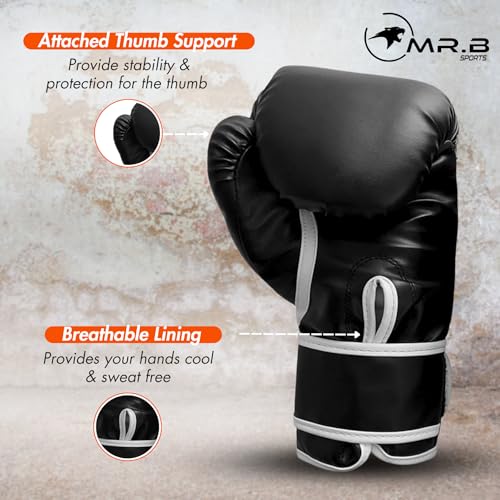 Image of Strong and Heavy Duty SRF Punching Bag Unfilled with Heavy Chain and Boxing Gloves for Muay Thai MMA Sparring Punching Training and Boxing (36 INCH)