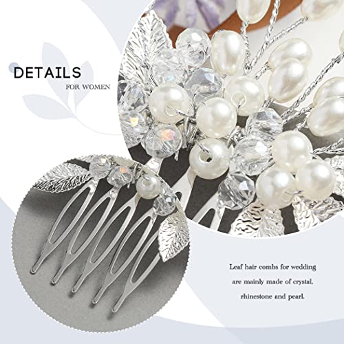 Vakkery Hair Comb for Women, Silver, 9x7 centimeter - Image 3