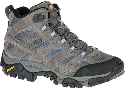 Merrell Women's Moab 2 Mid Waterproof Hiking Boot, Granite, 7.5 W US