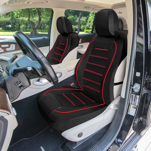 Image of Universal Fit Premier Leatherette Seat Covers - Full Set - Red