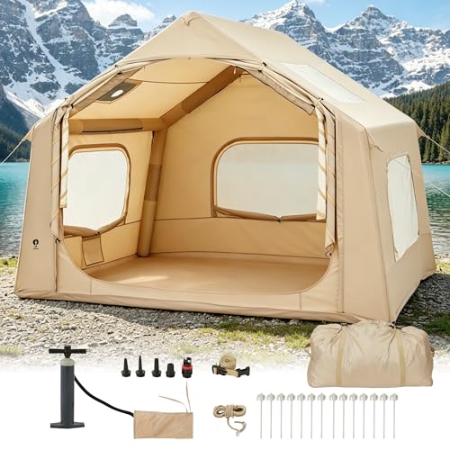 Carpa inflable para camping 3-5 personas, montaje rápido