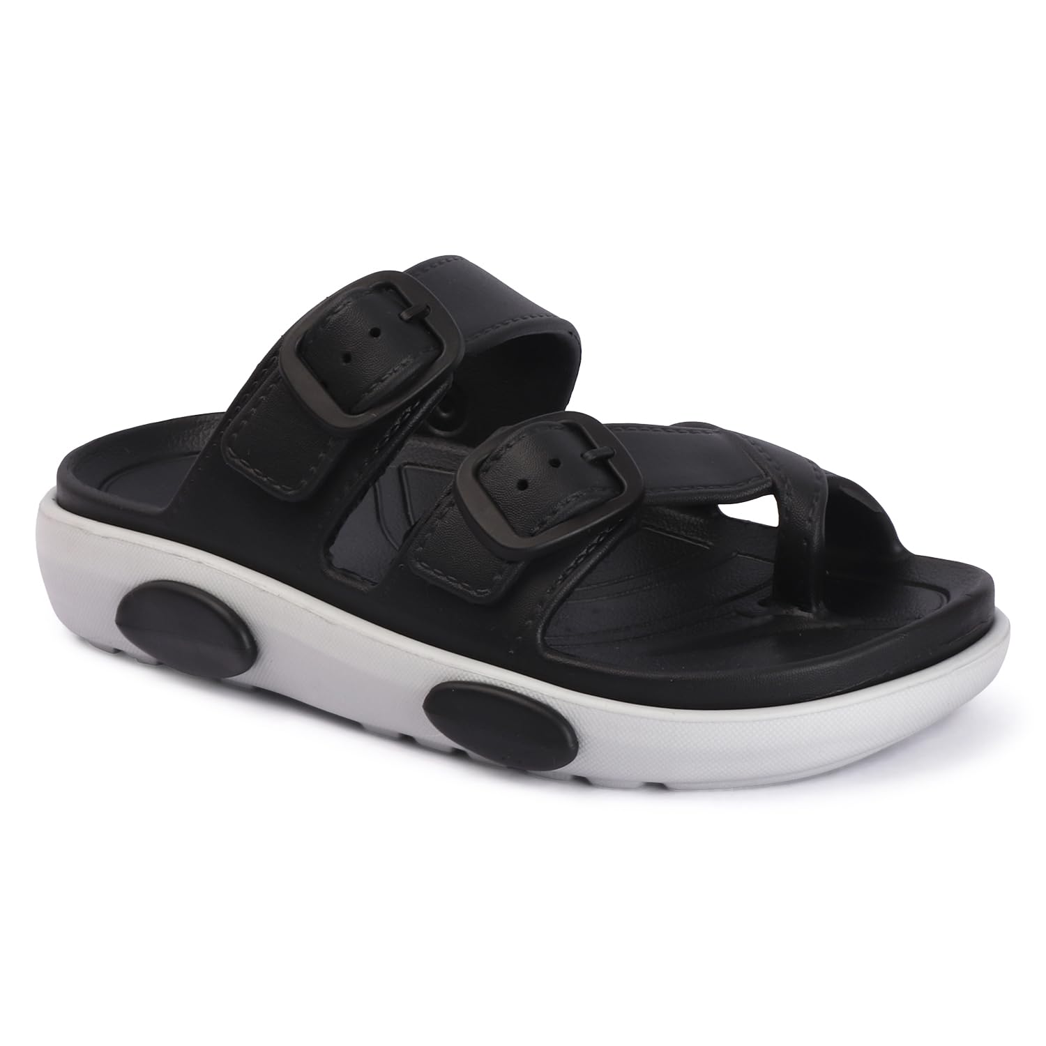 duckins Men’s Double Strap EVA Slippers | Lightweight Adjustable Buckle Slides | Anti-Skid Comfortable Casual Sandals for Indoor Outdoor-picture-31