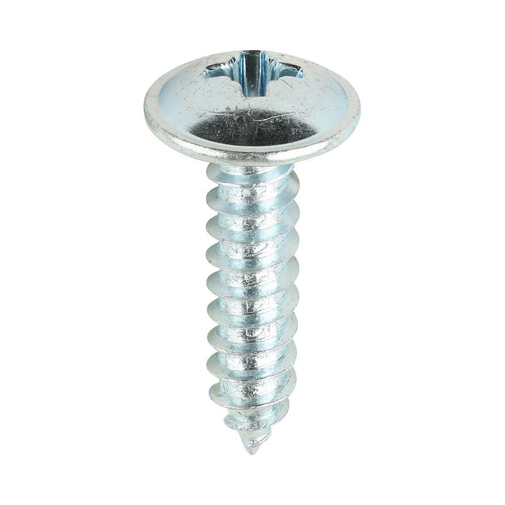 Timco Metal Tapping Screws - Pz - Flange - Self-Tapping - Zinc Box 200 01034Cfazs
