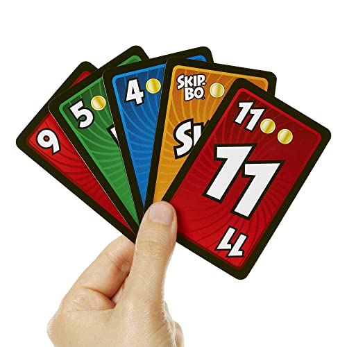 Mattel Games HJR21 - Skip-BO Masters Kartenspiel für Familien, Reisen und Spieleabende, 2 bis 6 Spieler, Karten und Brettspiel ab 6 Jahren – Bild 7