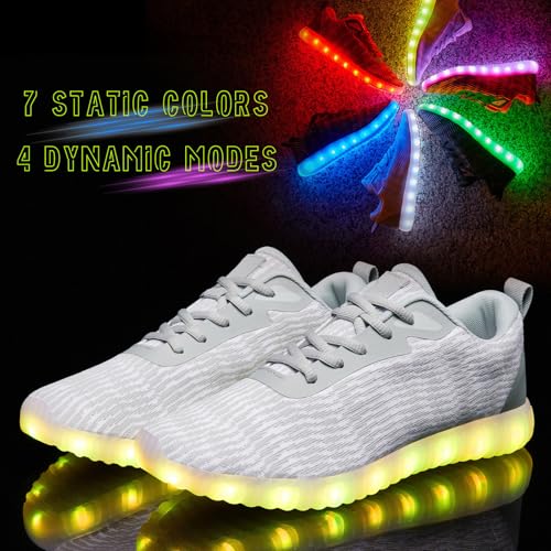 Image of Light Up Shoes for Women Men, LED Sneakers USB Charging Unisex Adult Glow Party Cool Dancing Shoes
