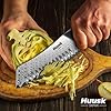 Huusk Japanese Knife Set 3 PCS - Stainless Chef Knife Set with Sheath & Ergonomic Resin Handle, Hand Sharpened Full Tang Professional Kitchen Knives for All Purpose, Christmas Gifts for Men Women
