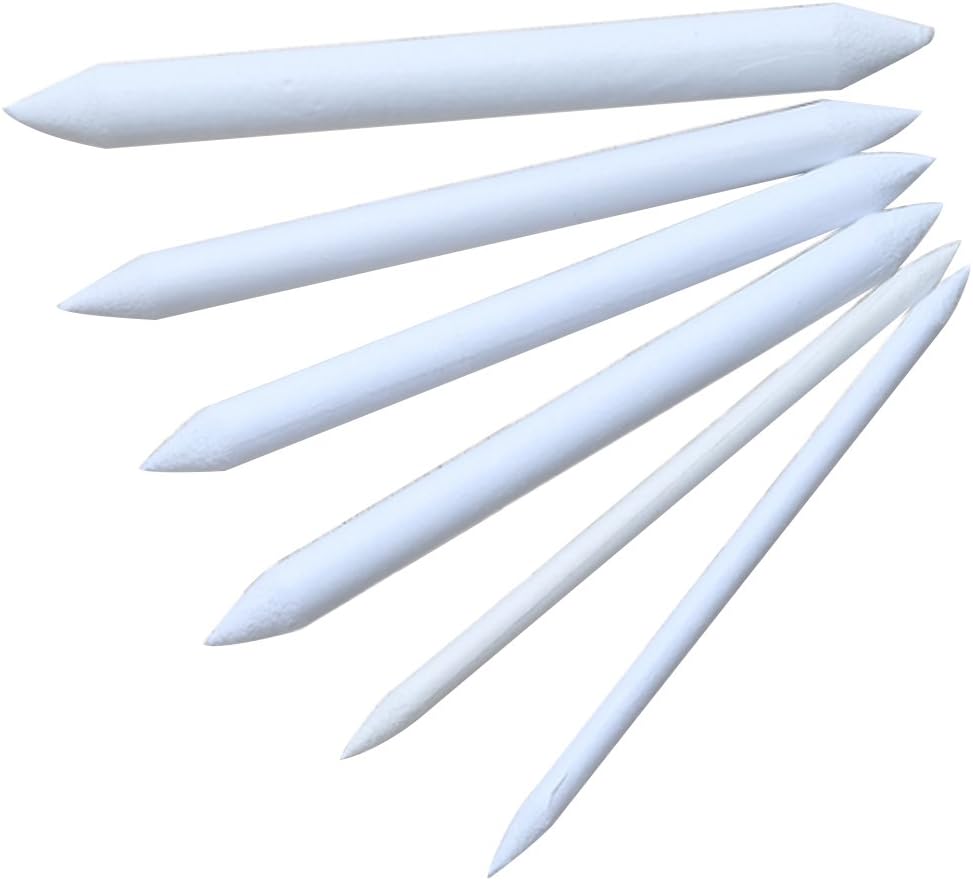 KOTUWA Blending Stumps Tortillions Set Paper Pencil Sketch Rub Correction Paper Pen (6-Size/Pack)