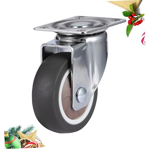 Miniatura 9 de Mobestech Silla de oficina de 360 grados, 4 piezas, silla de oficina, ruedas de acero, perfil de rueda de acero, ruedas para muebles, ruedas para