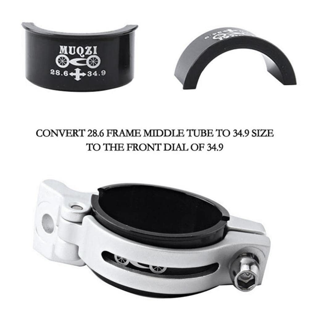 T TOOYFUL Adattatore per Fascetta per Deragliatore Anteriore per Bicicletta Mountain Bike da 28,6 A 34,9 Mm