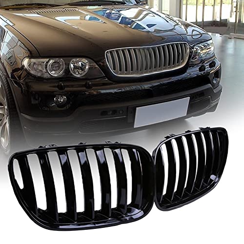 Parrillas de coche de una sola línea para X5 E53 2004-2006 en ABS de alta gama 5