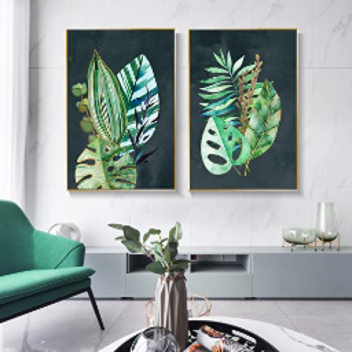 Feuille verte mur art peinture impressions sur toile de qualité