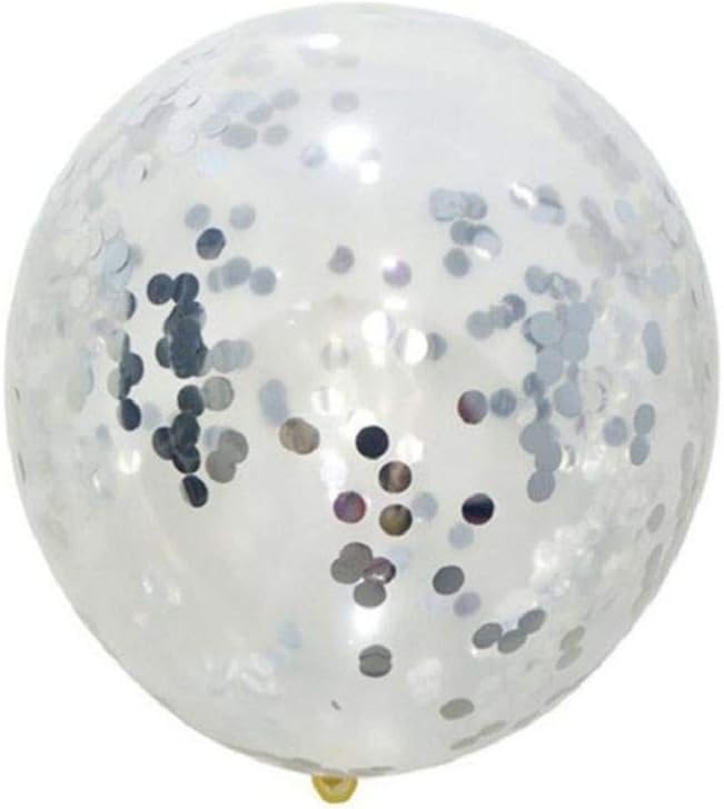 PARTY TIME - 20-Pieces Silver Party Confetti Balloons