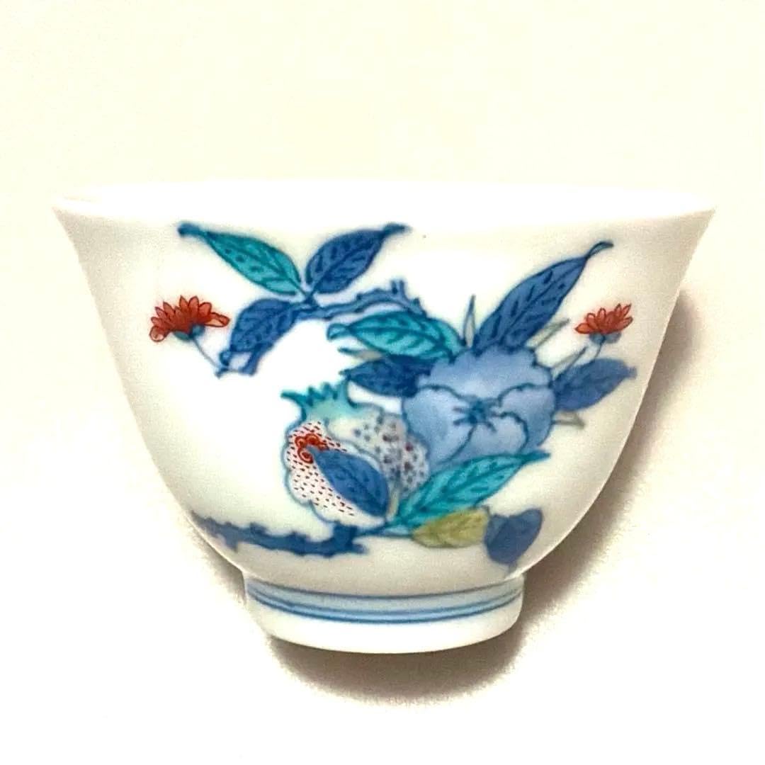 今右衛門　色鍋島　柘榴絵　湯呑 ４客セット（☆1客訳あり・木箱無し）　有田焼鍋島 Amazon | 今右衛門 色鍋島 柘榴絵 湯呑 4客セット（1客・木箱無し
