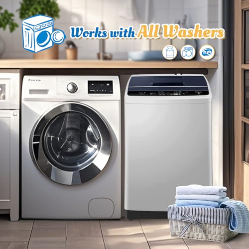 Image of Washing Machine Cleaner Tablets Deodorizer-48 Pack Deep Cleaning Washer Descaler Freshener-Dirt Buildups Stain Odor Remover Spotless -Top Front Load HE Machines Wild Bluebell Foaming 2 Year Supply