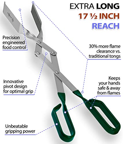 Pinzas para Parrilla 2-Pack 17" y 13" Acero Inoxidable miniatura 2