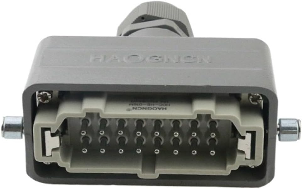 16-core H16B-HE-016-4 Heavy-Duty Connector with Cover Mountain Side Single Buckle 16A500V Screw Connector