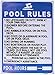ICObuty Pool Safety Signage Flex Banner Pool Rules Sign (24x36 Inch)