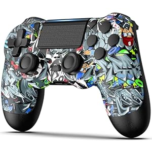 LRSKKD Wireless Controller Compatible with Ps4/Ps4 Slim/Ps4 Pro, Wireless Gams Controller with Dual Vibration, 6-Axis Motion, Audio Function