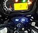 Supporto da manubrio con voltmetro e termometro per Benelli TRK 502 / 502X (LCD blu)