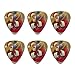 Christmas Holiday Greetings Santa Claus Holly Novelty Guitar Picks Medium Gauge - Set of 6