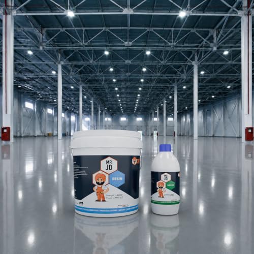 Image of MR. JO Floorkot-HB [ 3kg ] | High Build Epoxy Floor Coating | Solvent-Free | Heavy-Duty Industrial Flooring | Chemical & Abrasion Resistant (Grey)