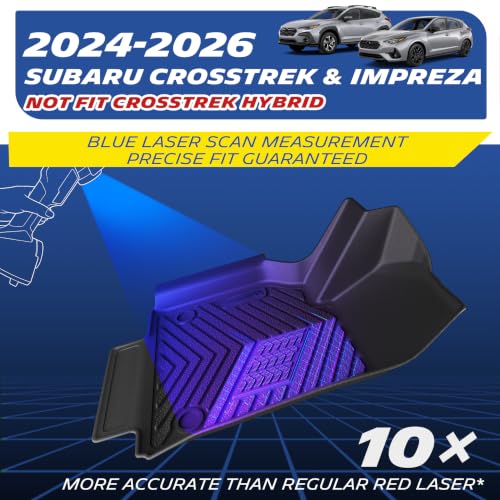 Image of Michelin Vehicle Mats for 2024-2026 Subaru Crosstrek /Subaru Impreza | Not Fit 2026 Crosstrek hybrid, All-Weather TPE Custom Fit Liner, Premier, 3 Piece