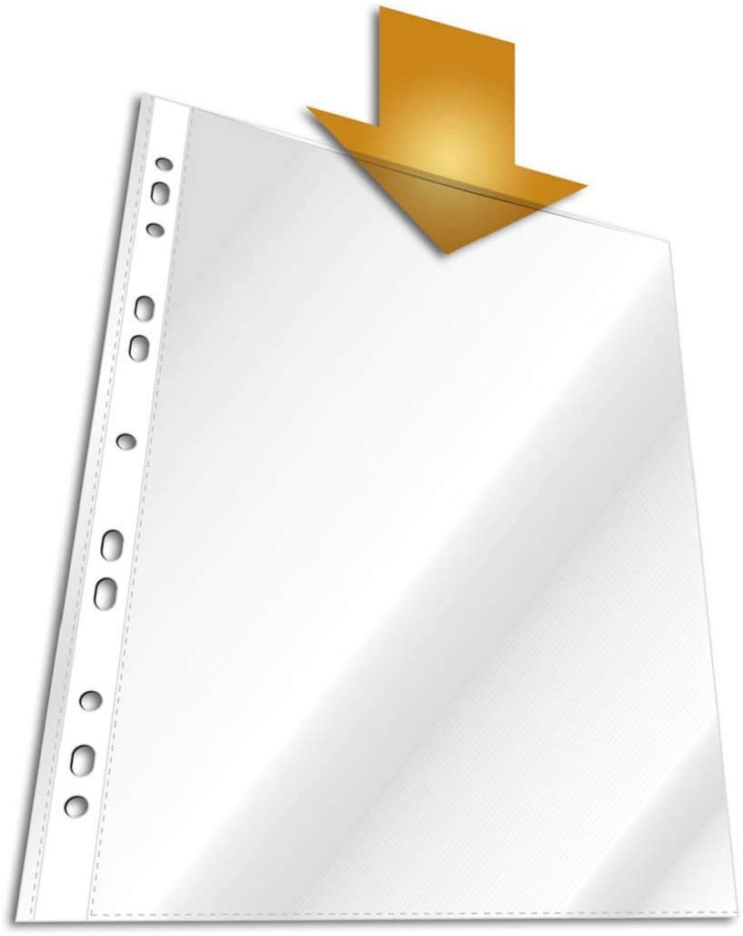 Durable Klarsichthüllen A4 (Prospekthüllen Business, 0,05 mm) Made in Germany, Klarsichtfolien A4, 100 Stück, glasklar, 267219