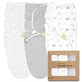 Organic Baby Swaddle Sleep Sacks - 3-Pack Newborn Baby Swaddles 0-3 Months - Ergonomic Baby Sleep Sack - Infant Swaddle Sleep Sacks - Swaddling Wrap Blanket Sleeping Bag for Newborn, Infant (Nordic)
