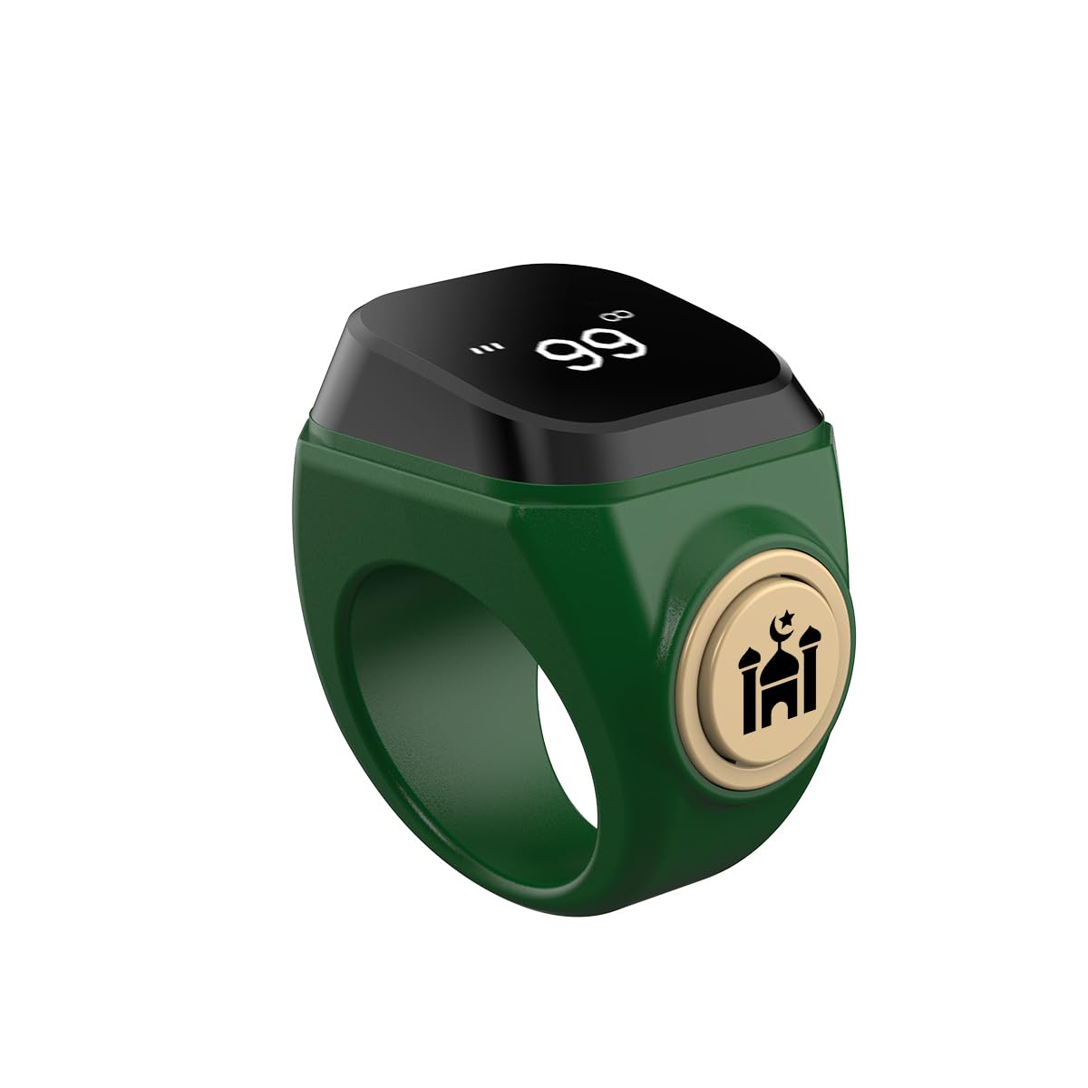 Smart Tasbih Zikr Ring,22mm(13) Muslim Digital Azan Alarm Clock,APP Support Digital Counter Prayer Reminder Rings, Waterproof 4 Digit Finger Counter zikr Ring for Muslims(Green)-picture-11